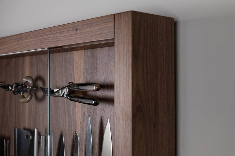 Lorenzi Milano Coltelliera grande con vetro in Zebu Acquista Ora