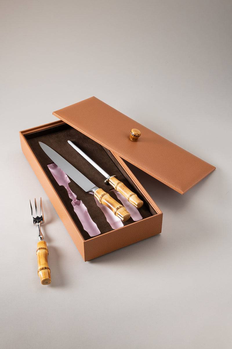 Lorenzi Milano Trio per arrosti deluxe in Bambù Moda