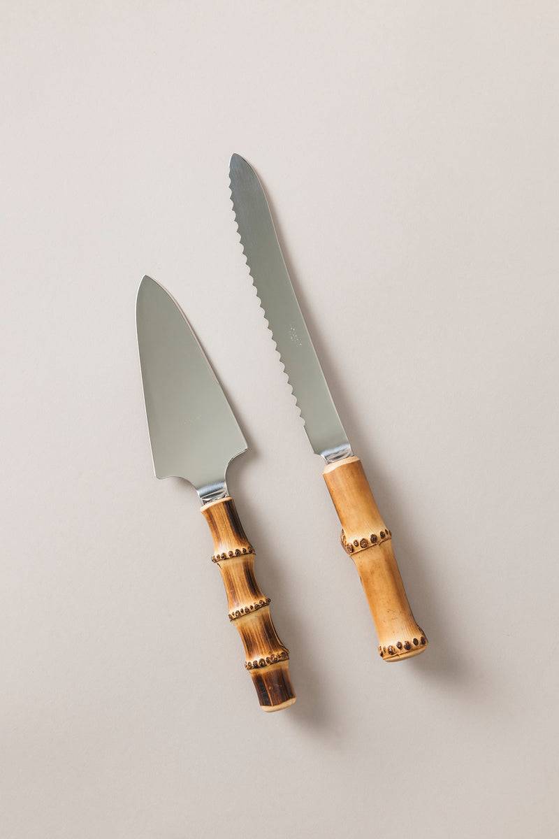 Lorenzi Milano Coltello e pala torta (individuali) in Bambù Sostegno trimestrale