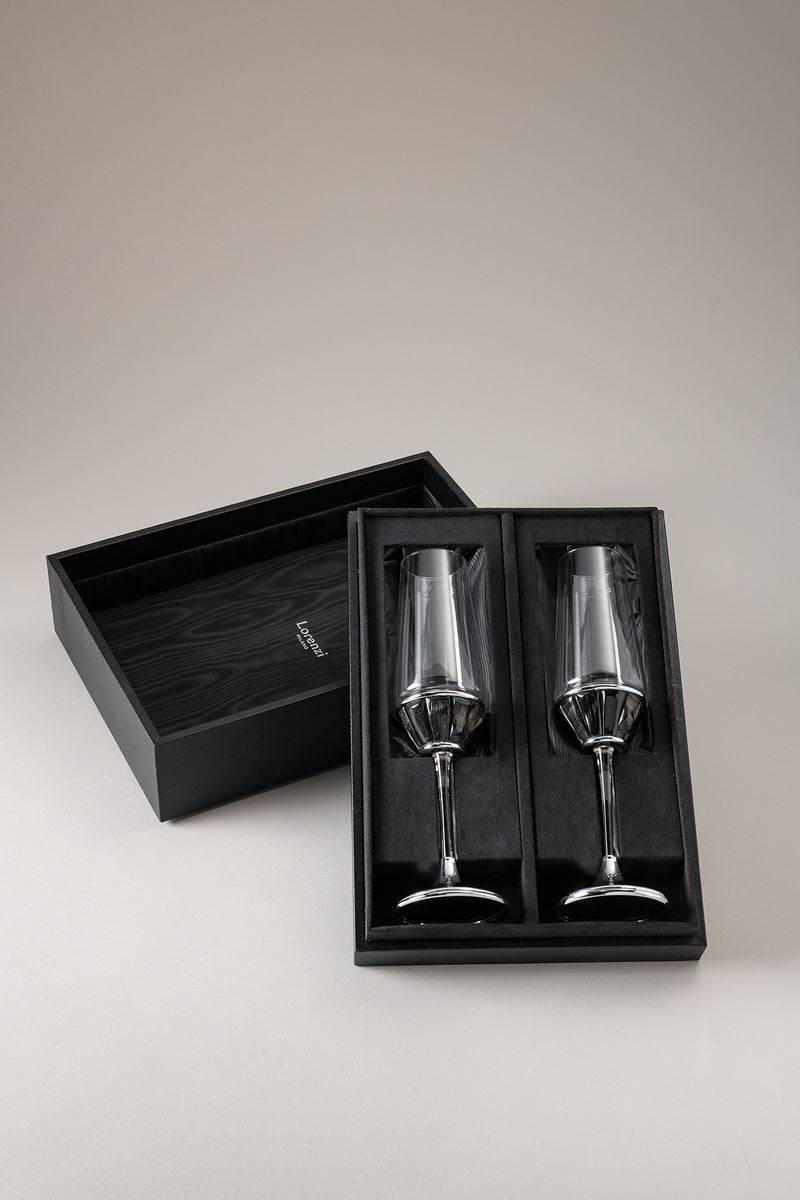 Lorenzi Milano Coppia flute champagne in Orice Offerta