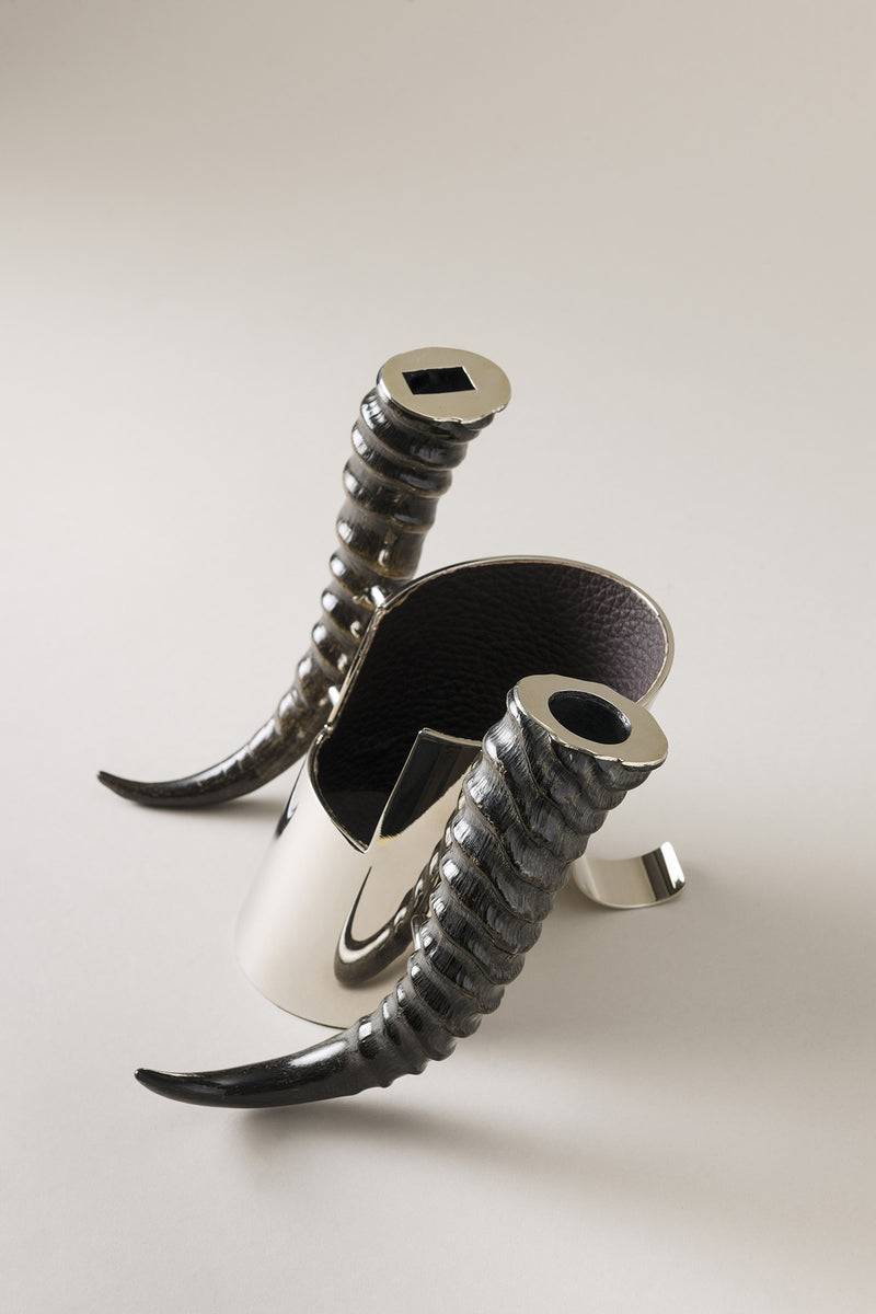Lorenzi Milano Porta bottiglie con impugnature in Springbok Black Friday