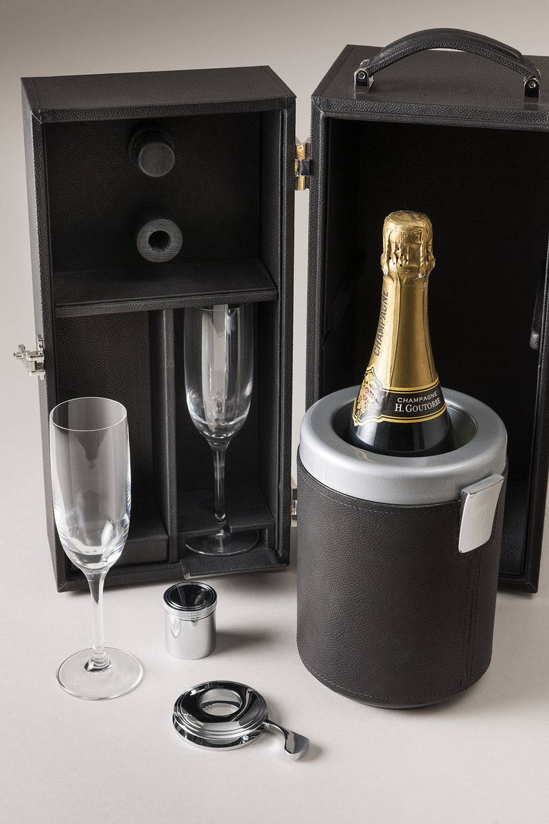 Lorenzi Milano Valigia per Champagne in Vitello Vendita