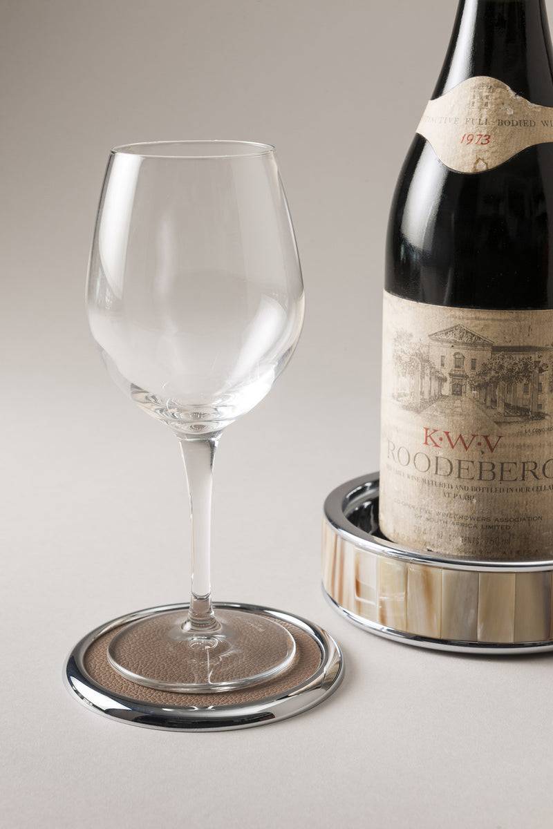 Lorenzi Milano Sottobottiglia con sottobicchieri in Zebu Promozione