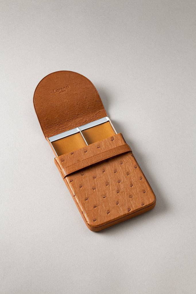 Lorenzi Milano Porta sigarette grande in Struzzo Super Saving Price