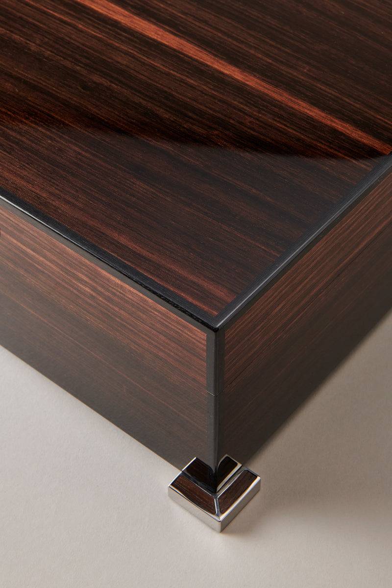 Lorenzi Milano Umidificatore porta sigari piccolo in Ebano makassar Latest stili