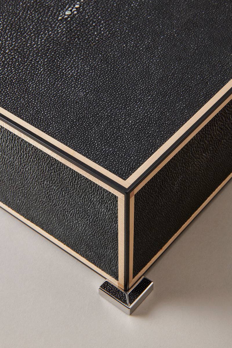Lorenzi Milano Umidificatore porta sigari piccolo in Galuchat Only for today