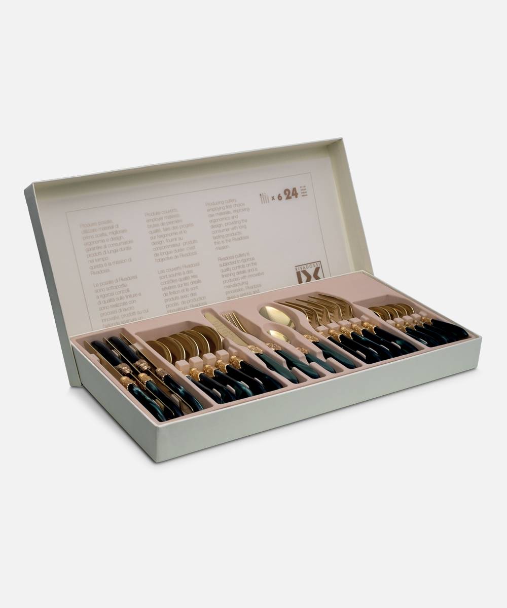 Rivadossi Sandro Laura Oro Set 24 pezzi tavola Italy