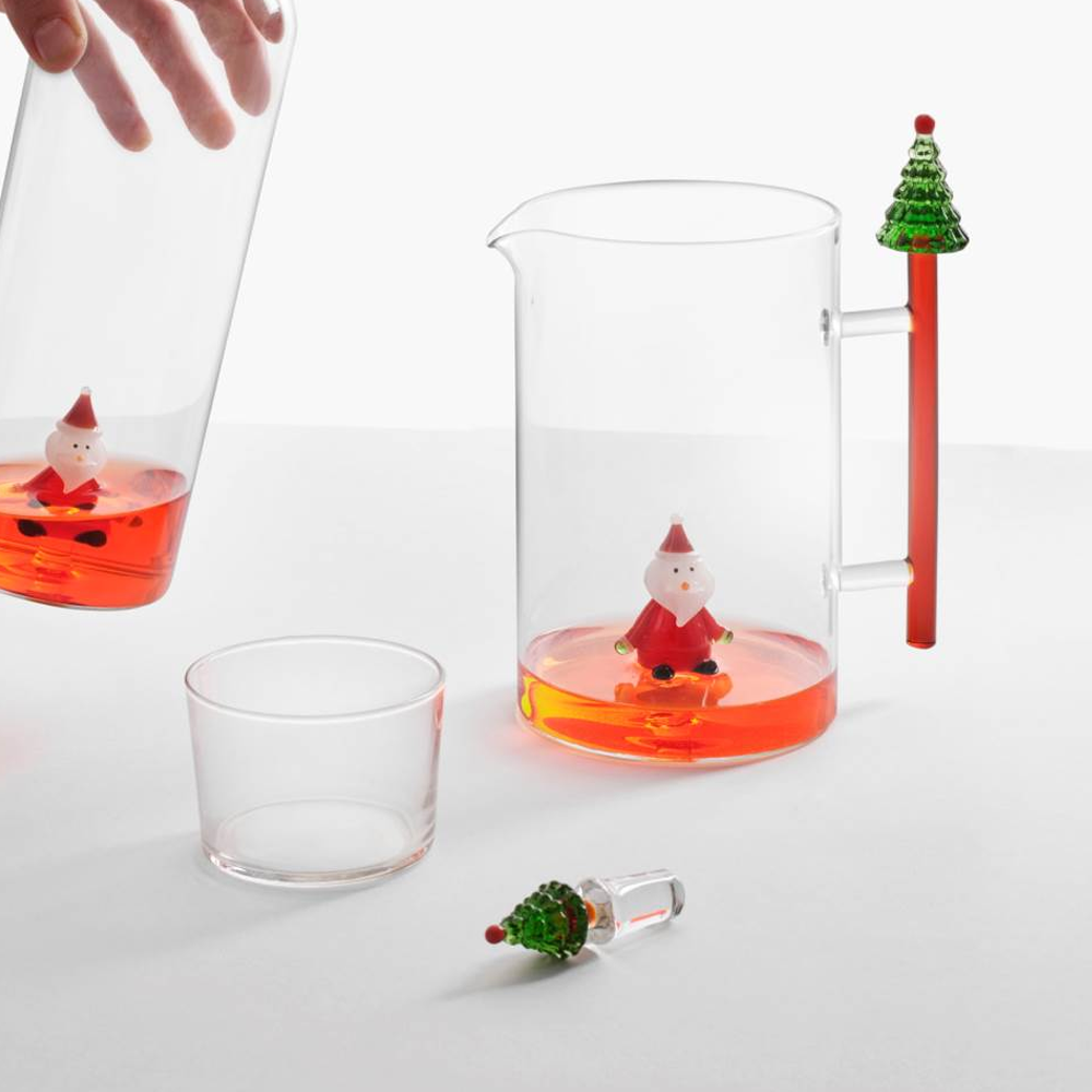 Sbam Design Brocca di vetro – Babbo Natale Promozione Limitata