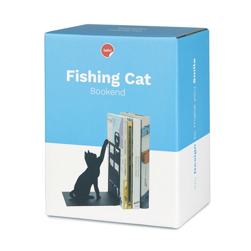 Sbam Design Fermalibri in metallo – Fishing Cat Novità