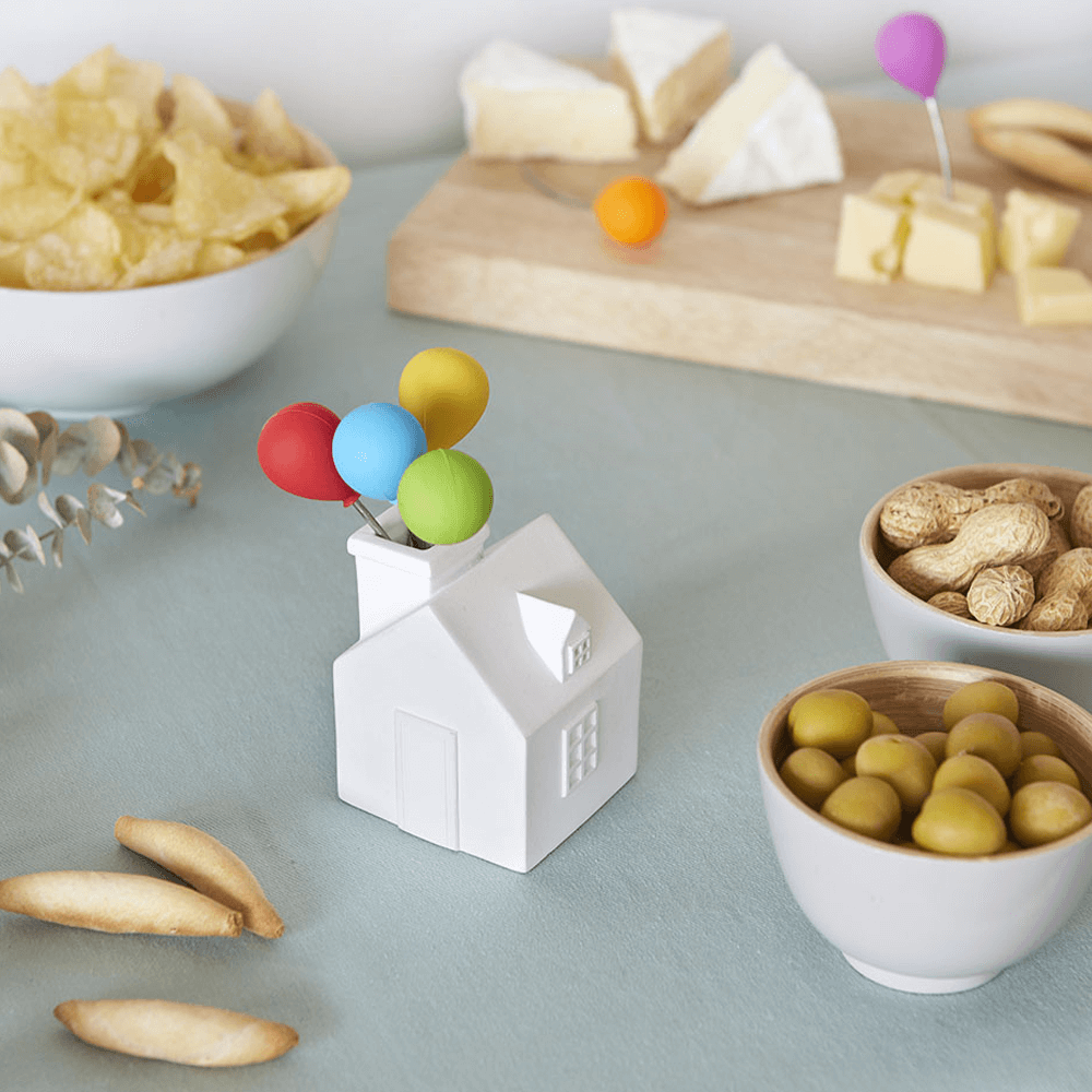 Sbam Design Set di 6 forchettine da aperitivo – House balloon In Vendita