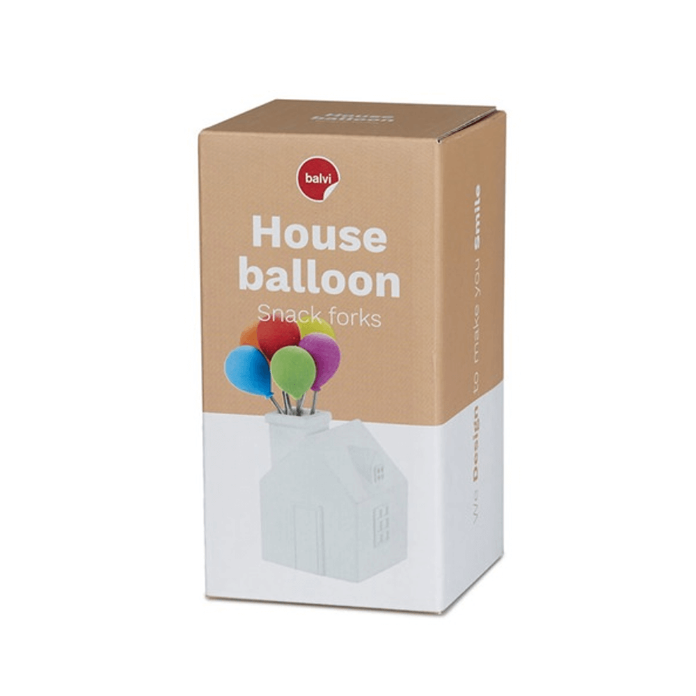 Sbam Design Set di 6 forchettine da aperitivo – House balloon In Vendita