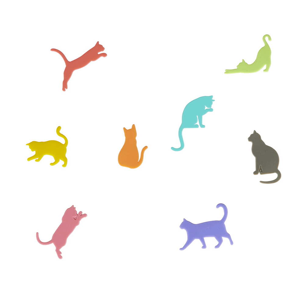 Sbam Design Set di 8 stickers segna bicchieri – Gatti colorati Negozi Online