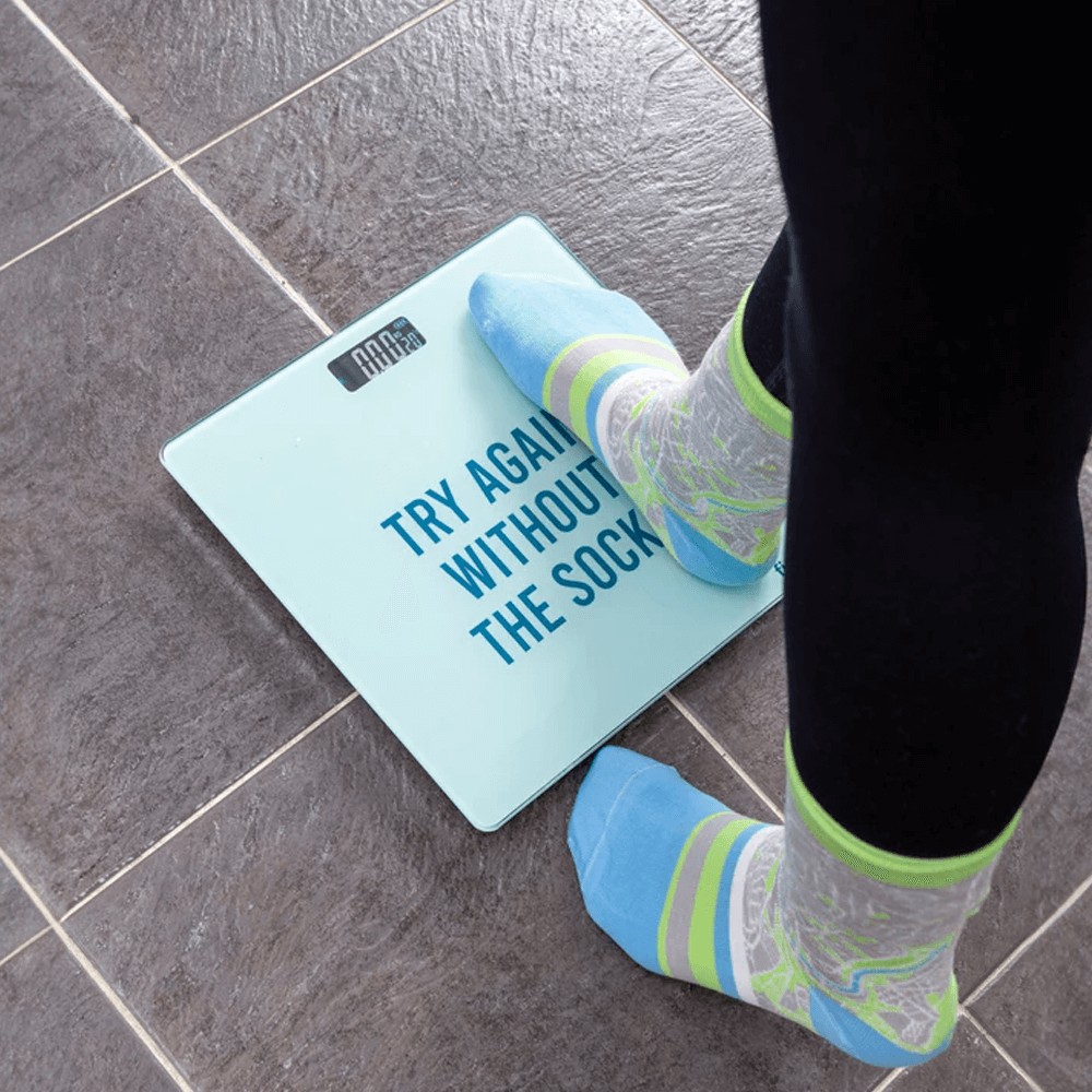 Sbam Design Bilancia digitale pesapersone “Try again without the socks” Promozione