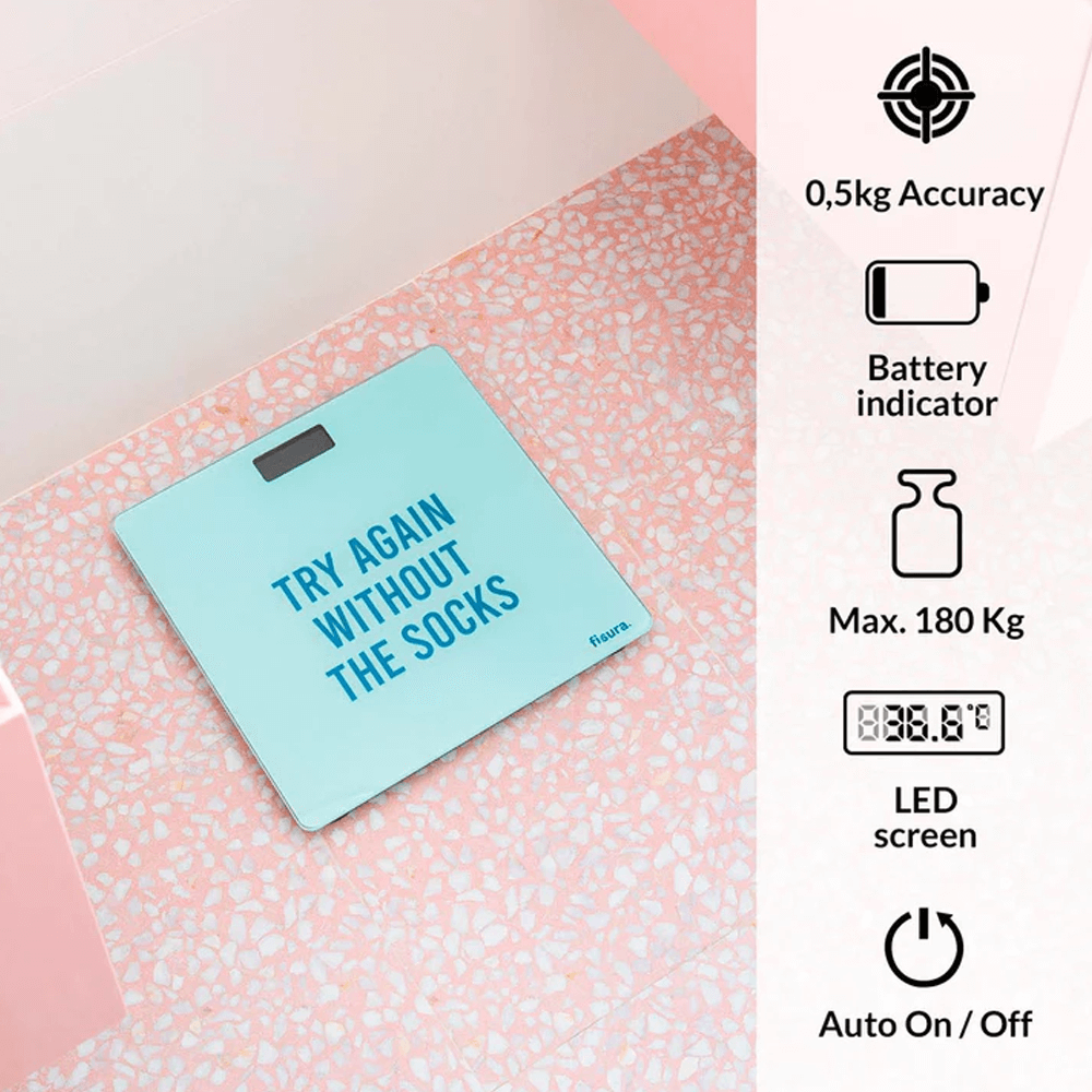 Sbam Design Bilancia digitale pesapersone “Try again without the socks” Promozione