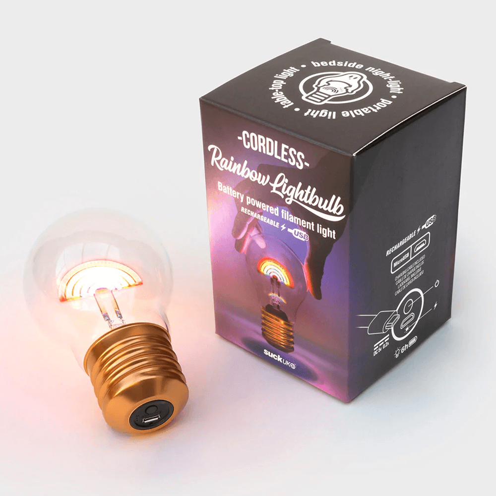 Sbam Design Piccola lampadina da tavolo ricaricabile – rainbow Economico