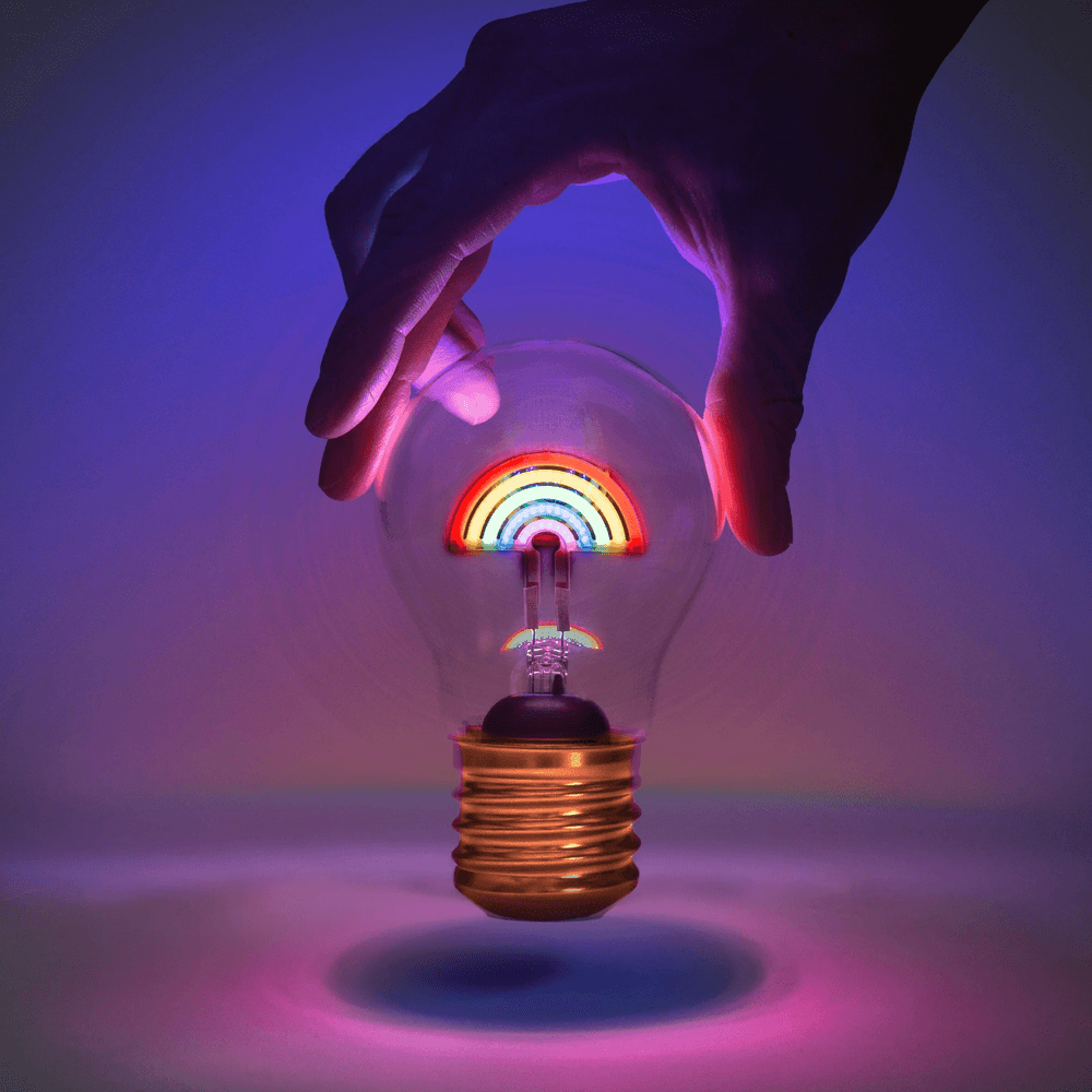 Sbam Design Piccola lampadina da tavolo ricaricabile – rainbow Economico