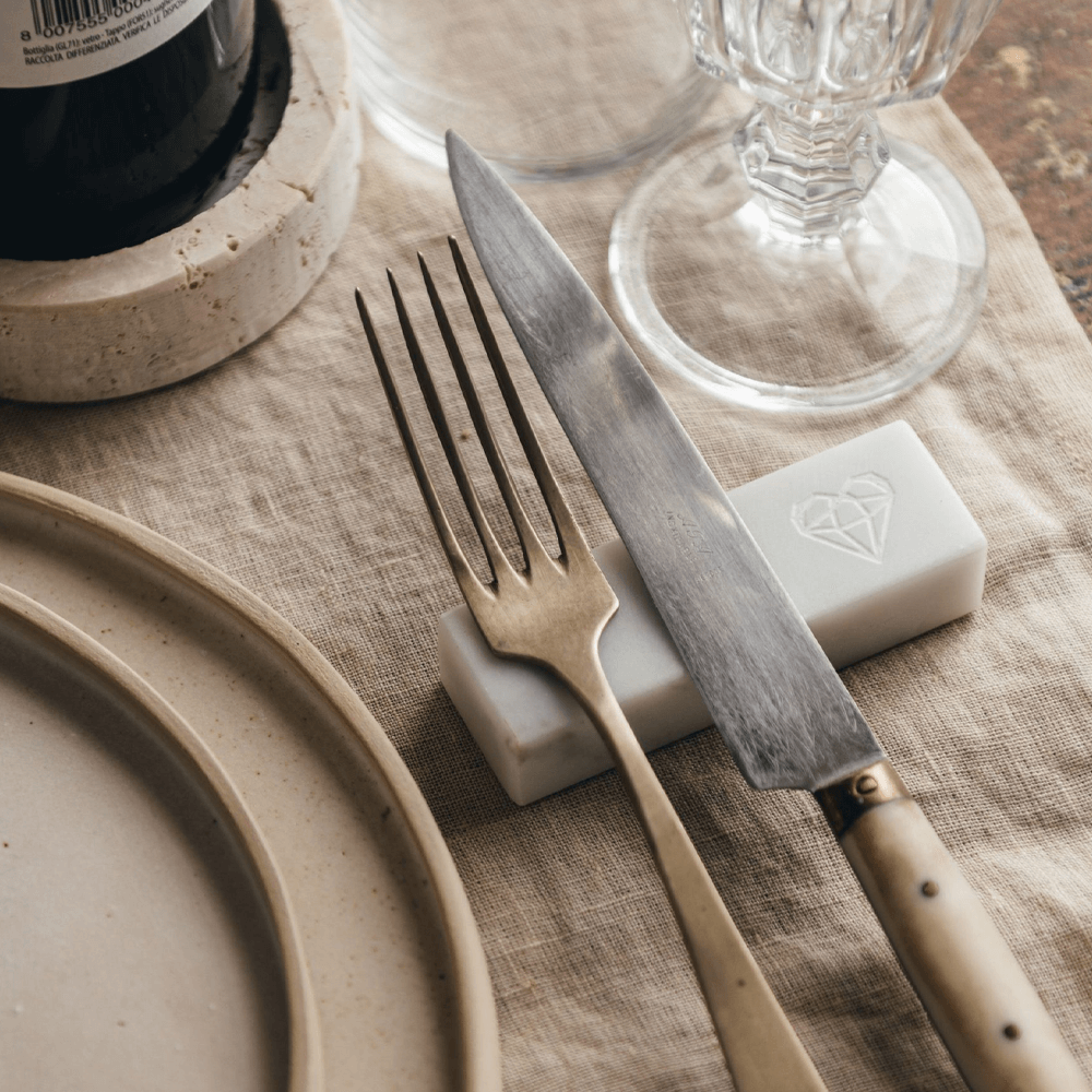 Sbam Design Set 6 poggia posate in marmo Saldi Di Fabbrica