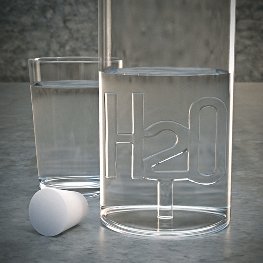 Sbam Design Bottiglia di vetro – H2O Negozio
