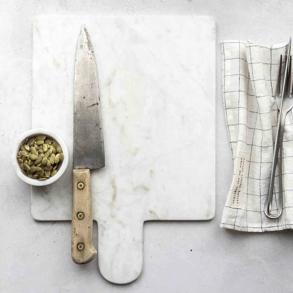 Sbam Design Vassoio in marmo bianco di carrara Vendita Economica