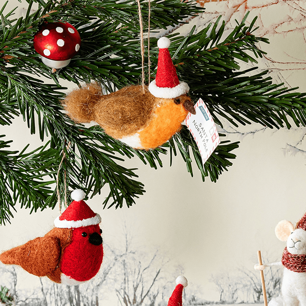Sbam Design Uccellino di Natale in feltro con letterina Novità