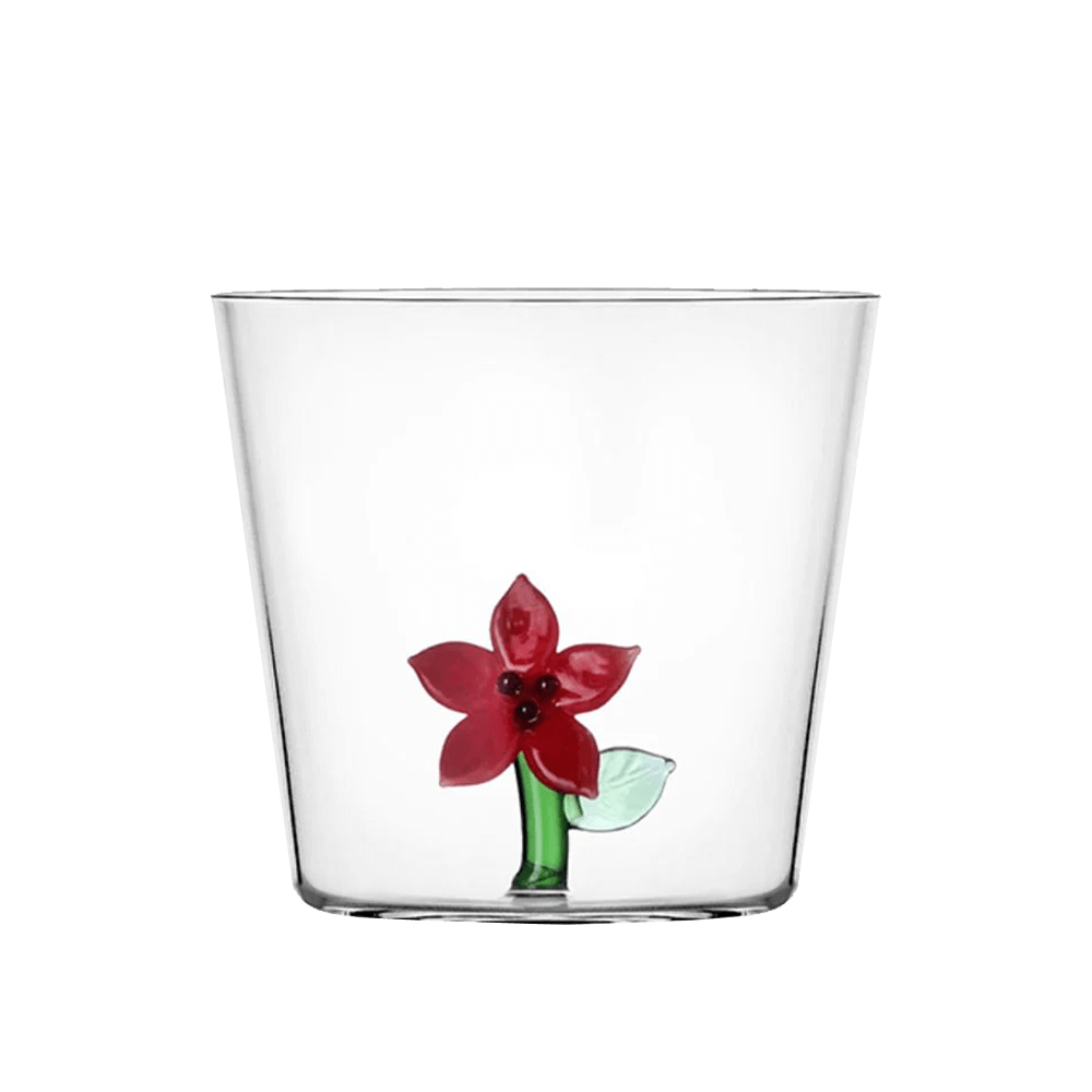 Sbam Design Bicchiere di vetro – Flowers Vendita Calda