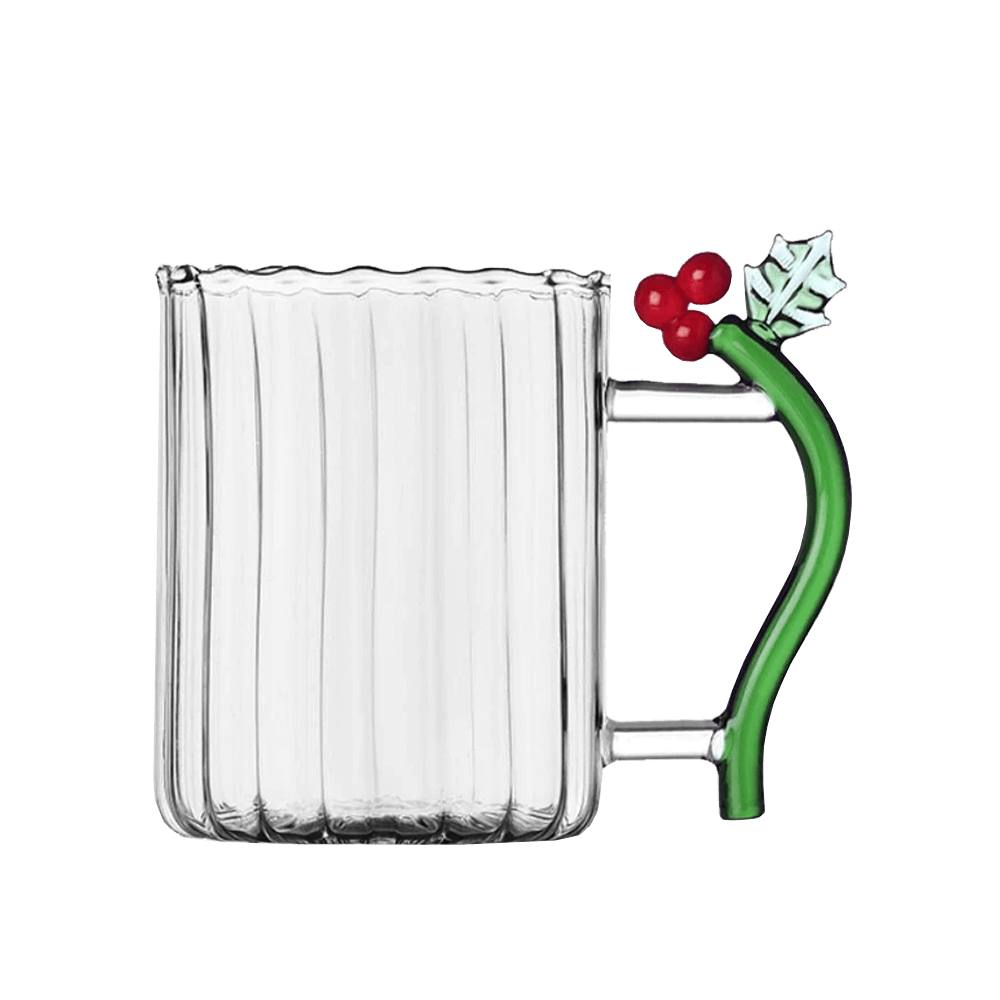 Sbam Design Tazza in vetro – Christmas Flowers Negozio