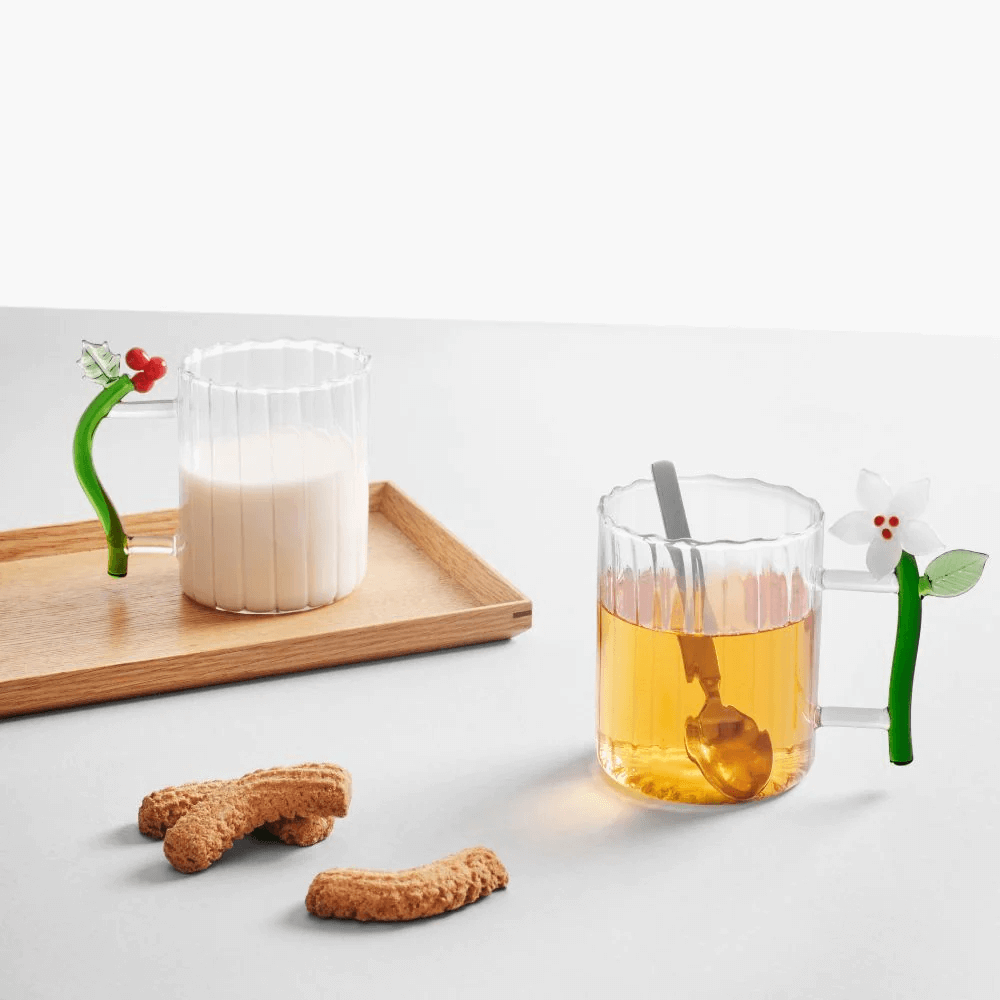 Sbam Design Tazza in vetro – Christmas Flowers Negozio