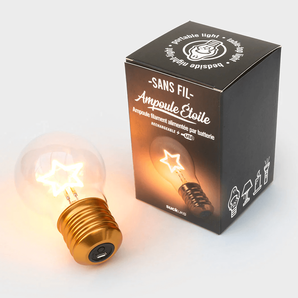 Sbam Design Piccola lampadina da tavolo ricaricabile – stella In Saldo