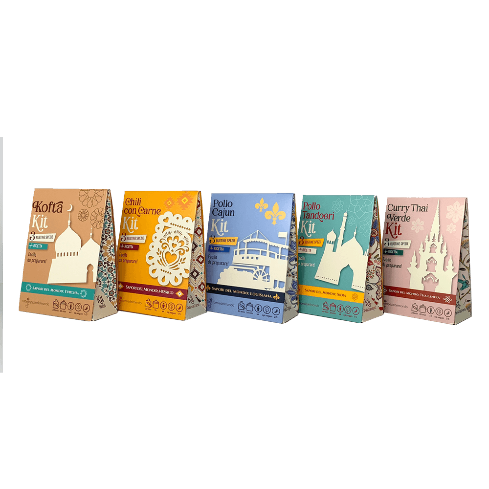 Sbam Design Box di cinque kit ricette del mondo Enormi risparmi