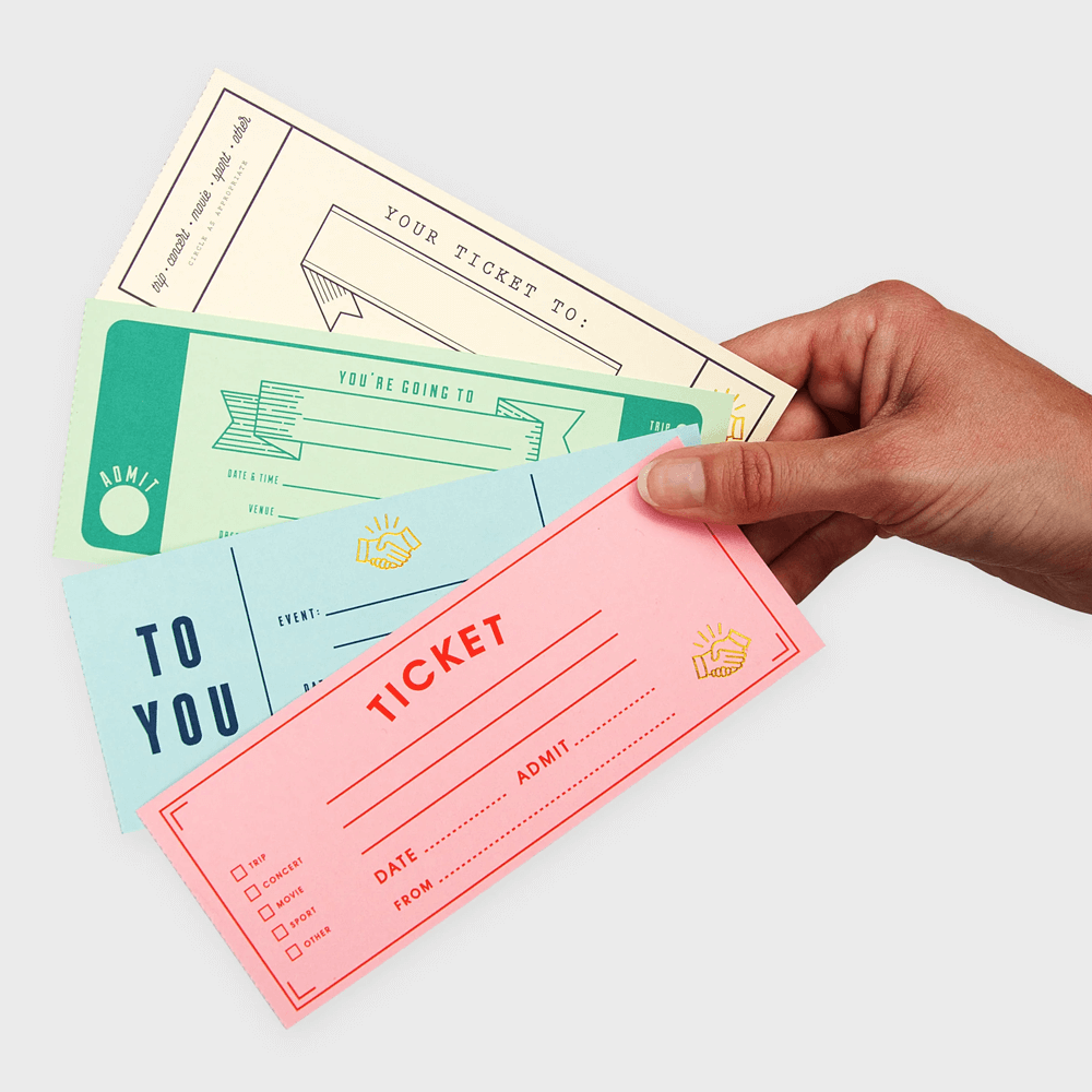 Sbam Design Blocchetto di tickets buoni regalo 2025