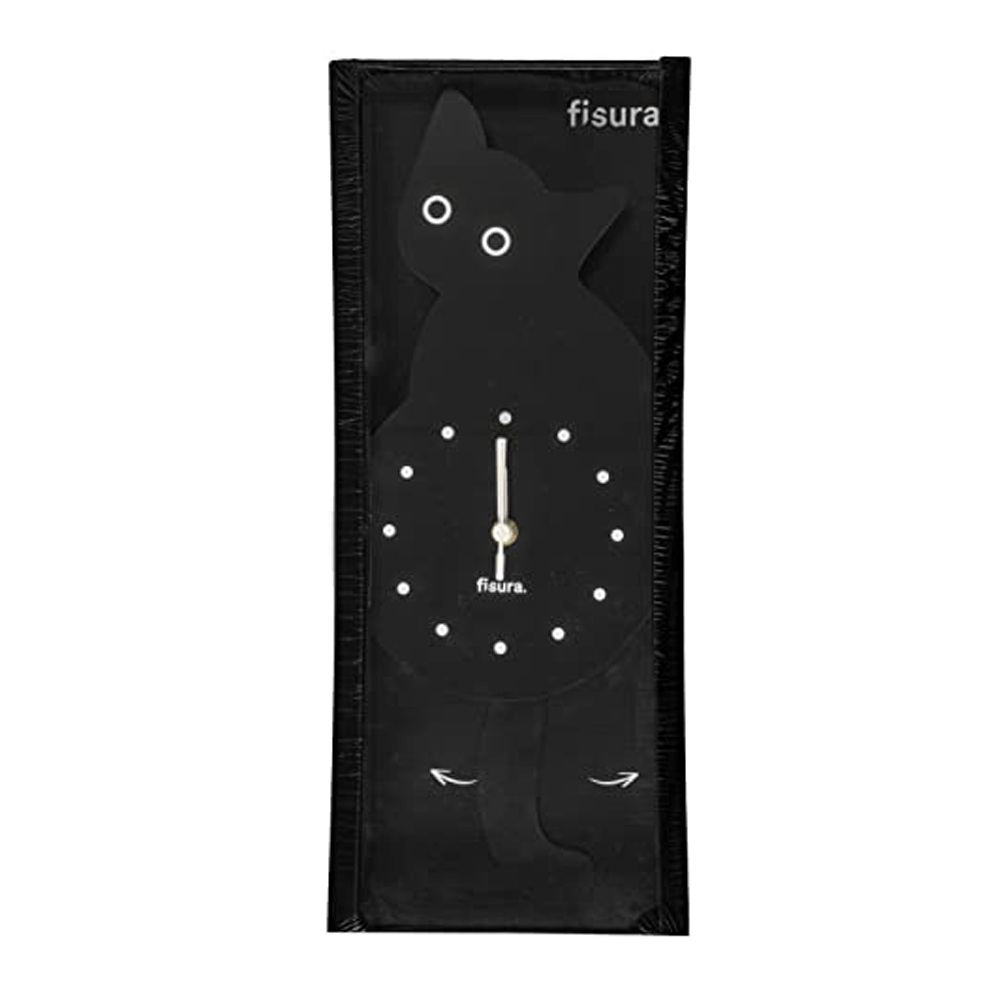 Sbam Design Orologio da parete – Gatto nero 2025
