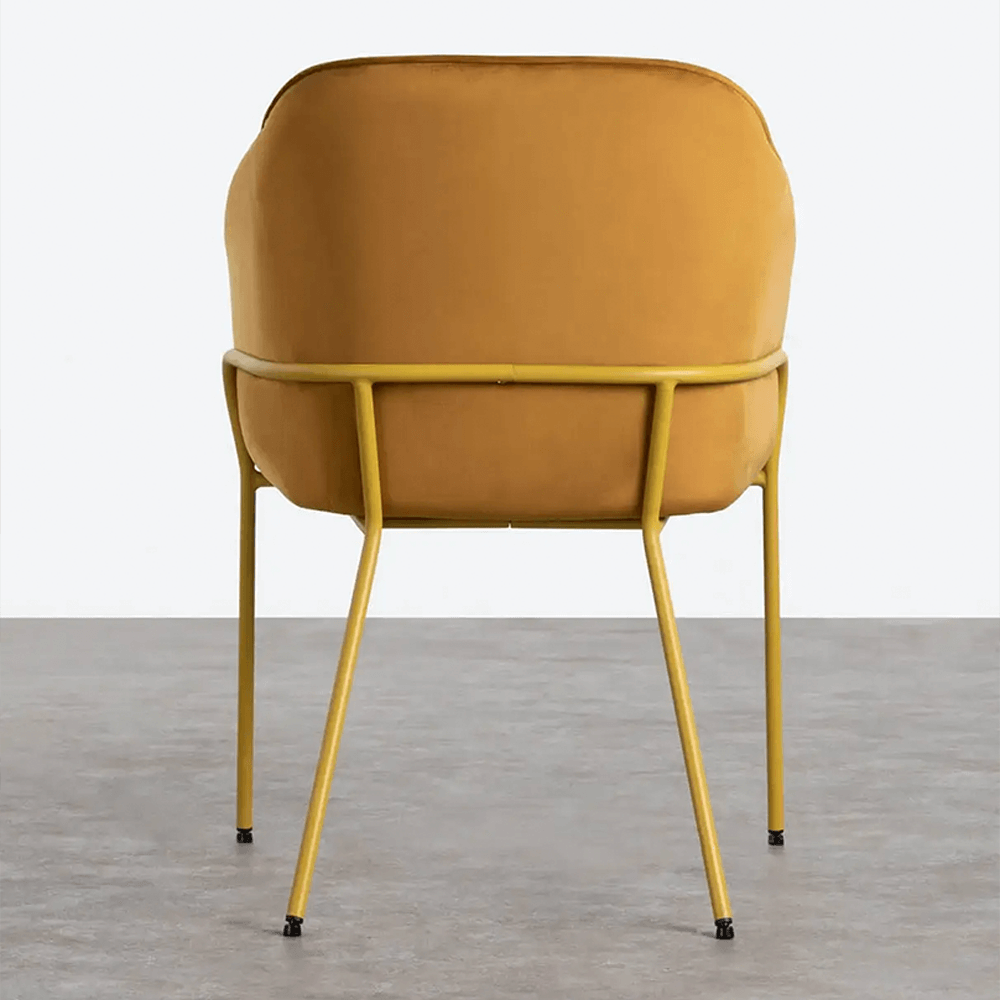 Sbam Design Poltroncina in velluto con struttura in metallo Vendite Flash