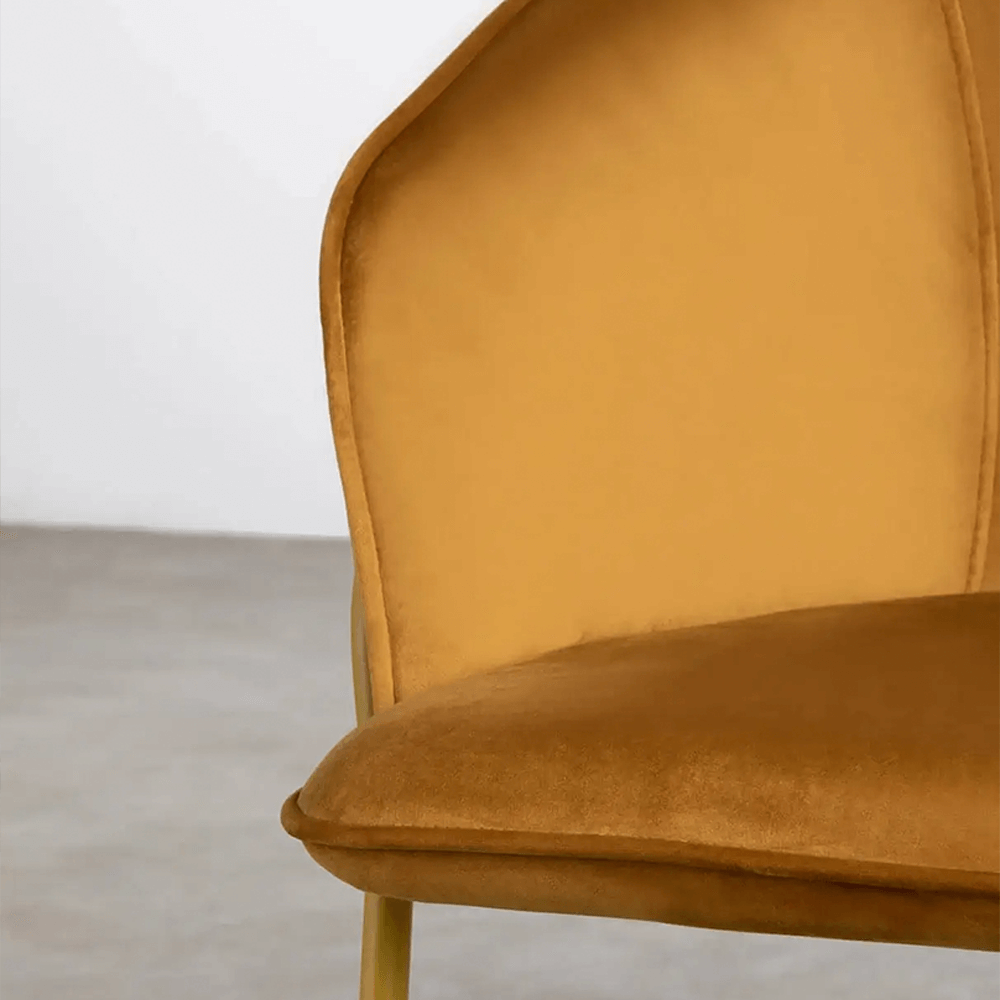 Sbam Design Poltroncina in velluto con struttura in metallo Vendite Flash