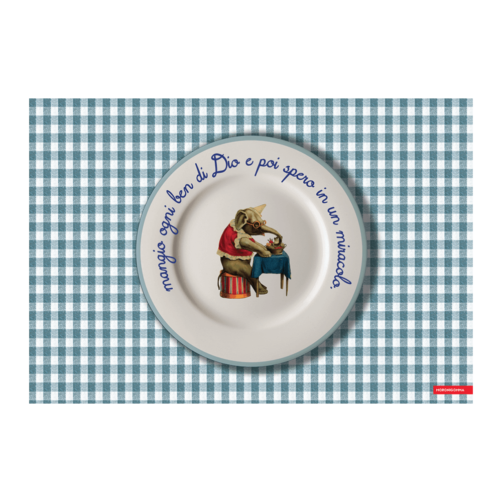 Sbam Design Tovaglietta lavabile Mangia e Impara – Azzurro Sconto