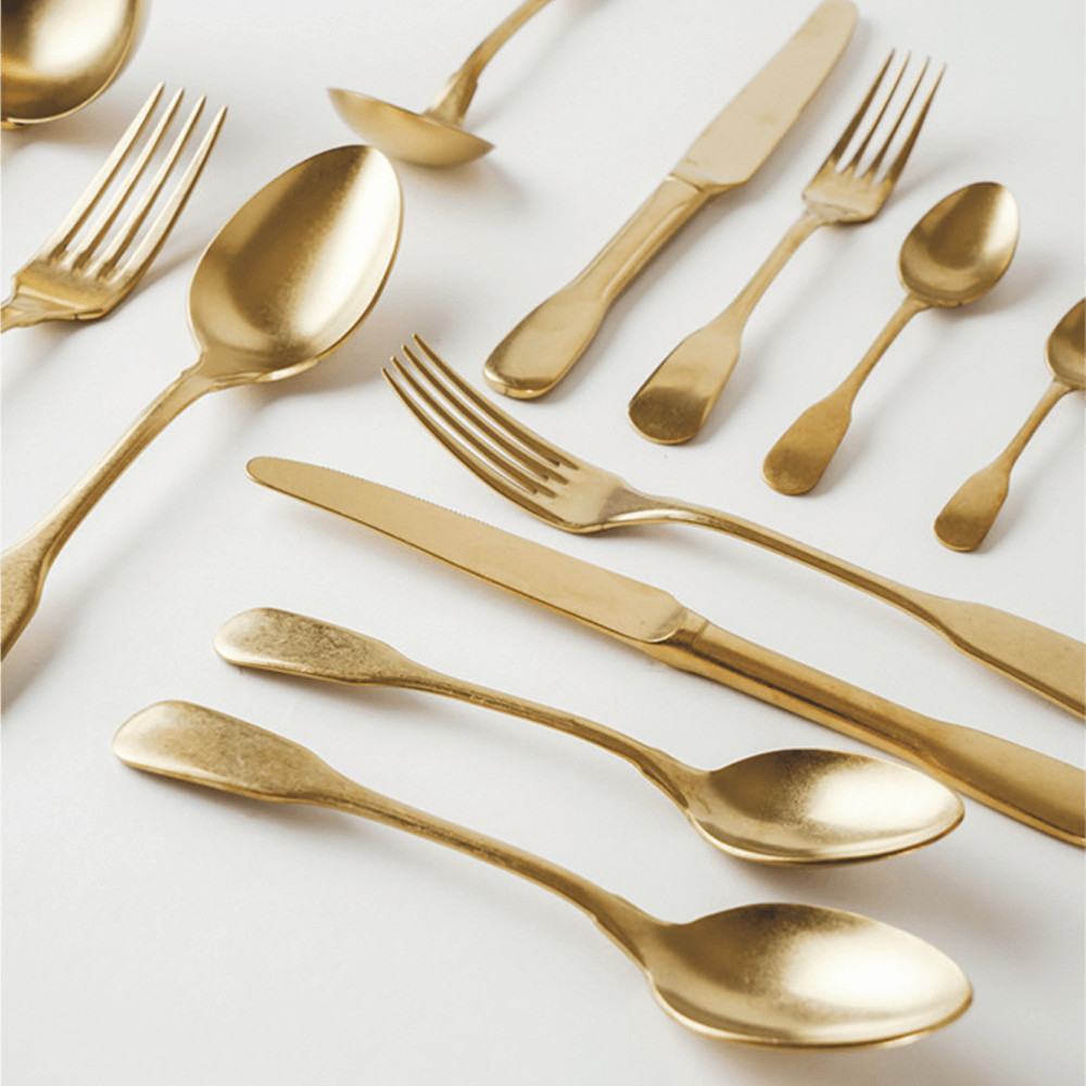 Sbam Design Posate Brick Lane – finitura gold Economico