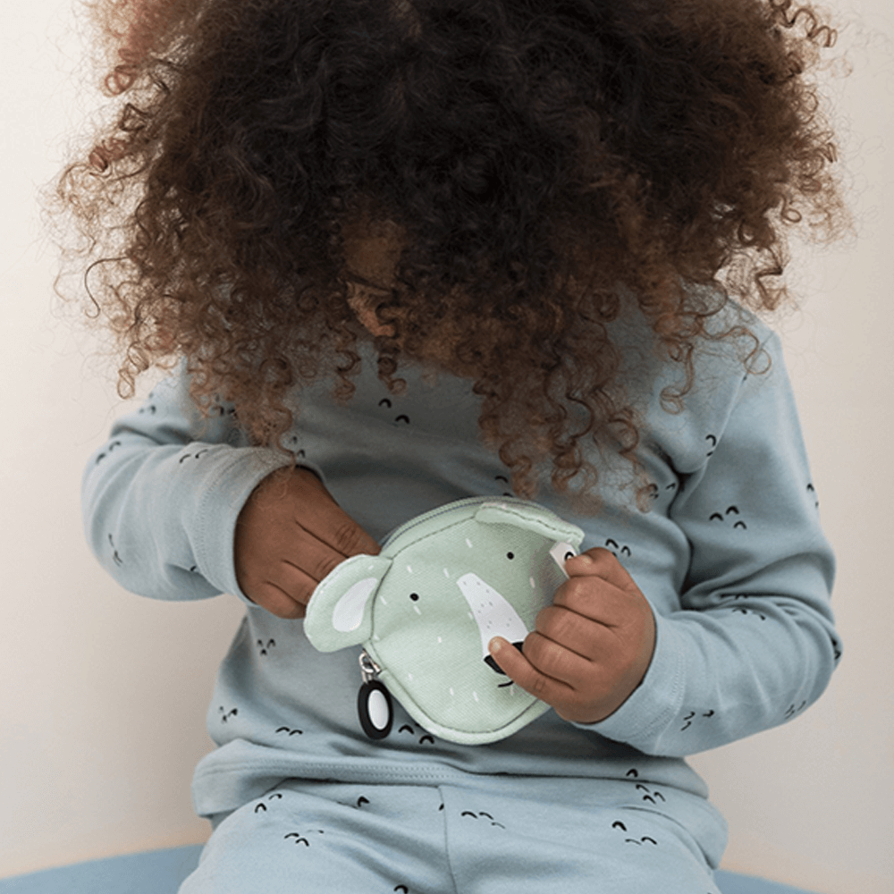 Sbam Design Bustina porta monete in tessuto – Orso Nuovo