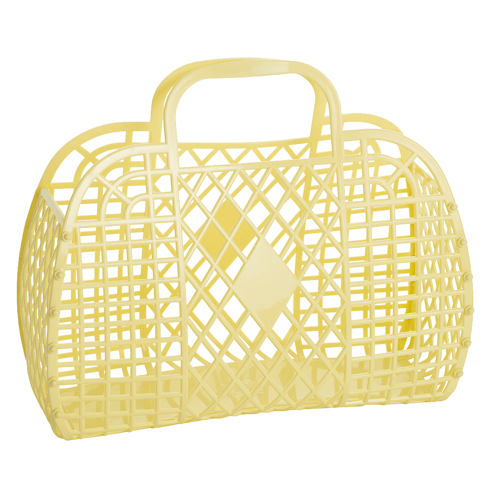 Sbam Design Borsa in plastica colorata – Retro Basket Offerta San Valentino