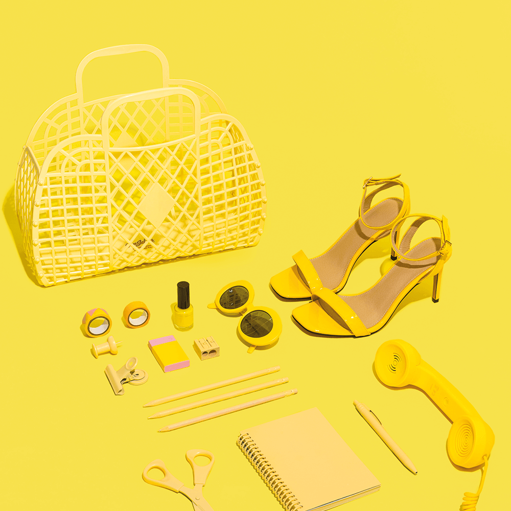 Sbam Design Borsa in plastica colorata – Retro Basket Offerta San Valentino