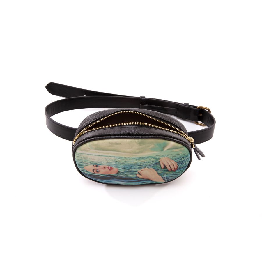 Seletti Waist Bag Shit Striped In Saldo
