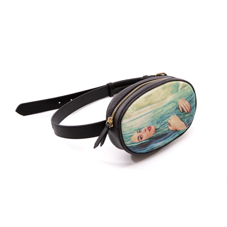 Seletti Waist Bag Shit Striped In Saldo