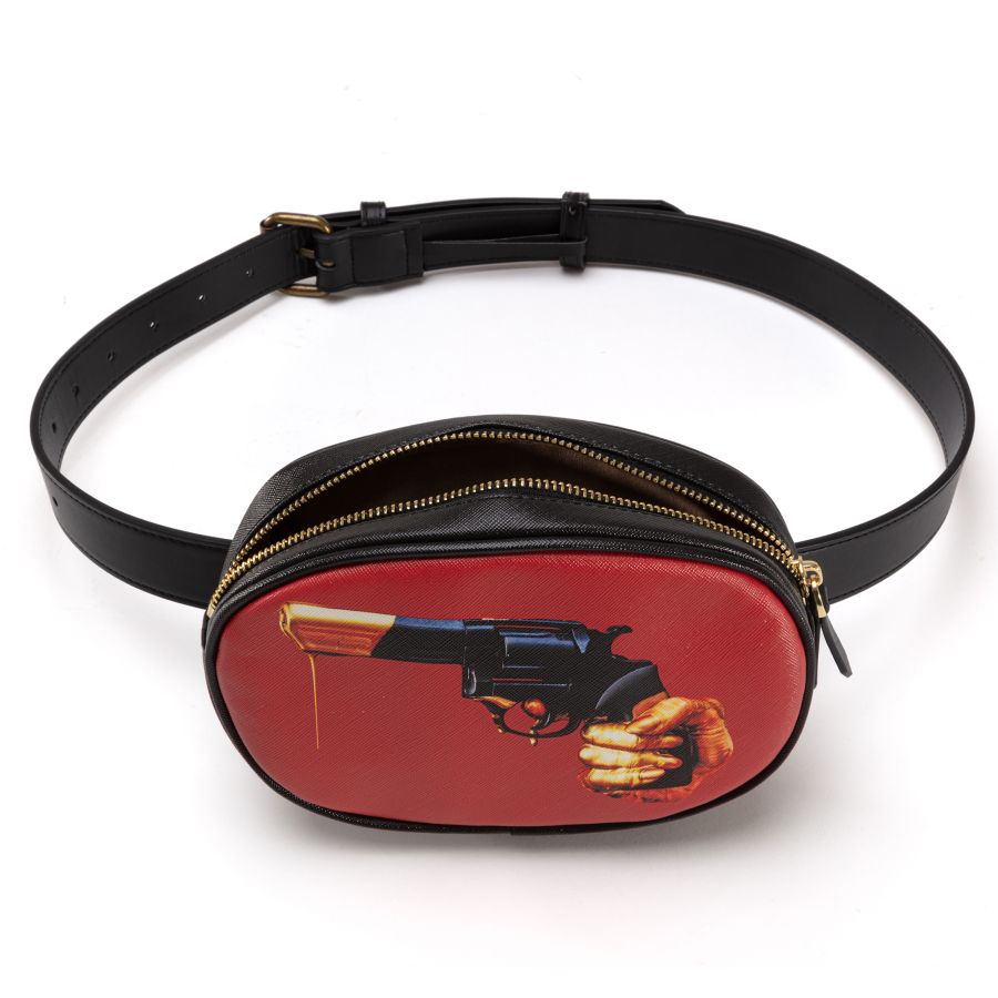 Seletti Waist Bag Shit Striped Nuova