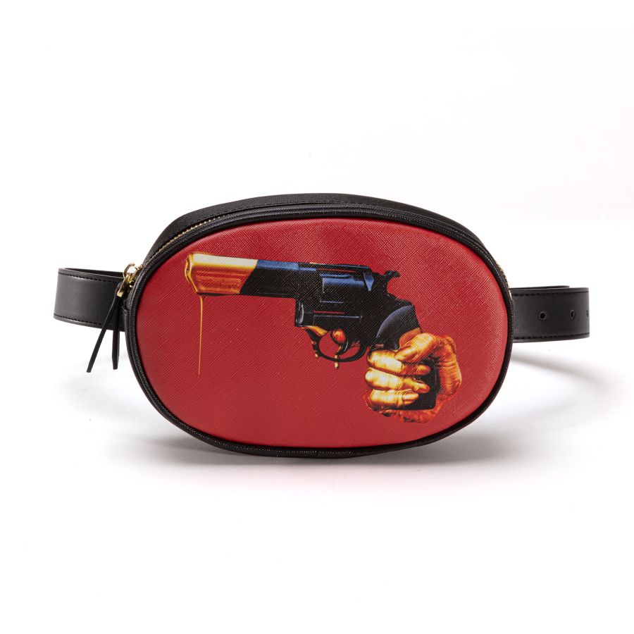 Seletti Waist Bag Shit Striped Nuova