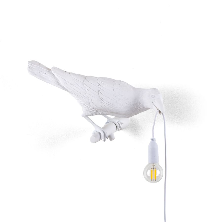 Seletti Bird Lamp White Looking Right OUTDOOR Saldi