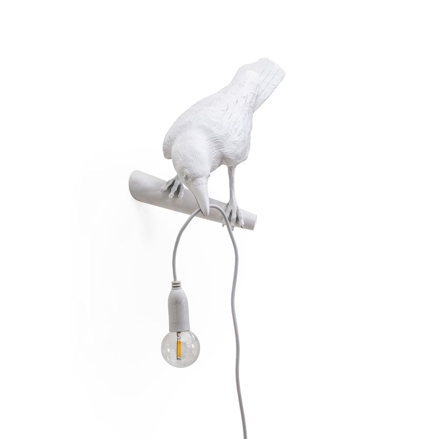 Seletti Bird Lamp White Looking Left OUTDOOR Hotsell