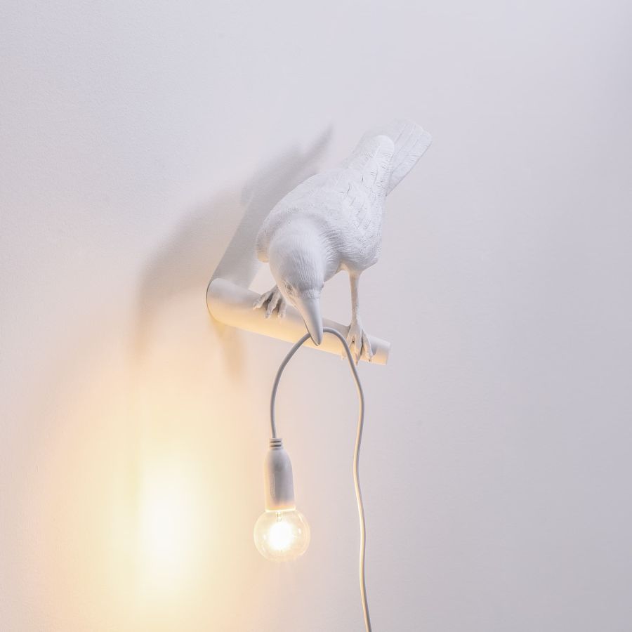 Seletti Bird Lamp White Looking Left OUTDOOR Hotsell