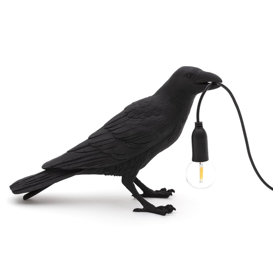 Seletti Bird Lamp Black Waiting OUTDOOR