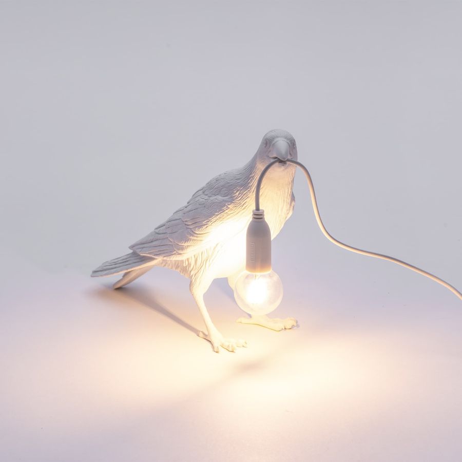 Seletti Bird Lamp White Waiting OUTDOOR Vendita Economica