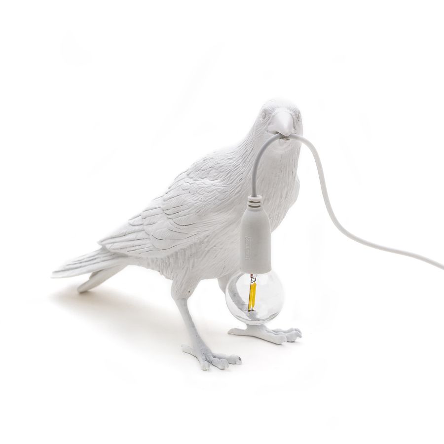 Seletti Bird Lamp White Waiting OUTDOOR Vendita Economica
