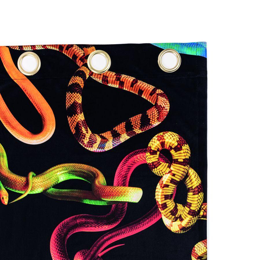 Seletti Curtain Snakes Black In Saldo