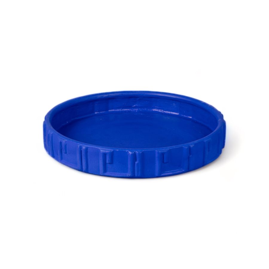 Seletti Terracotta Vase with Saucer Greca Blue Presa